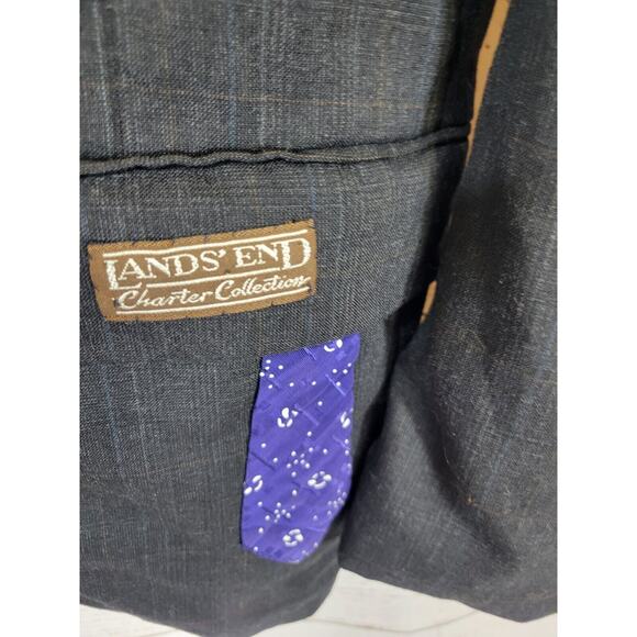 Shabby Chic HOBO Boho Gray Two-Button Patched Crochet Brooch Jacket Women's 45" - Picture 12 of 16